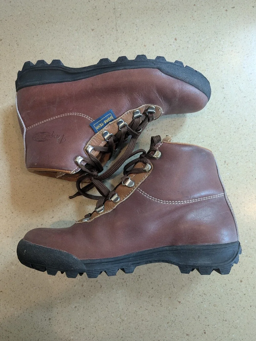 Vasque Gore Tex Sundowner Skywalk Leather Hiking Boot Made In Italy Size 8.5
